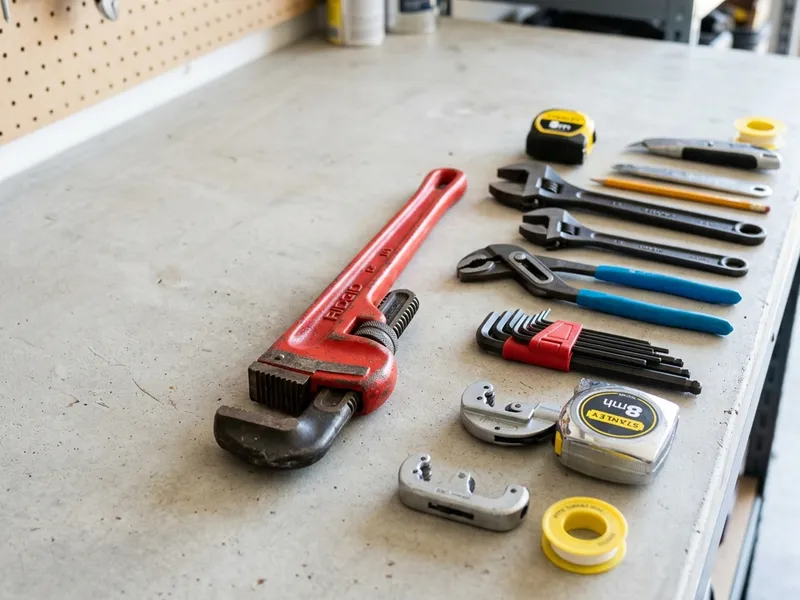 Professional plumbers in Oak Point, TX equipped with top-tier tools for residential and commercial plumbing services.